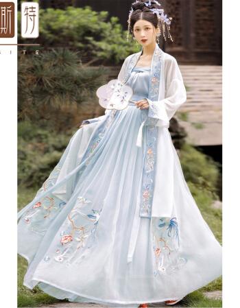 喜斯特轻奢高端汉服女凤鸾宋制长褙子齐腰襦裙宋抹
