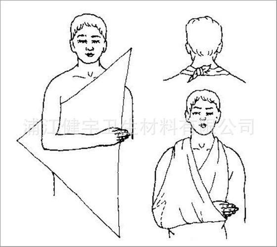 加厚无纺布三角绷带 家用三角巾 急救培训 急救箱包配件 批发