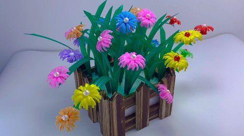 福建基础教育网-创新作品图片展示-吸管手工创意作品1