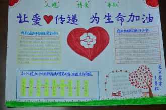 献造血干细胞手抄报 手抄报版面设计图