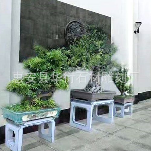 惠安厂家 供应镂空盆景架 石材花盆架子 石雕花架制作批发