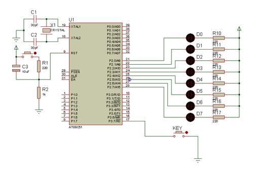 51单片机键控流水灯——查询