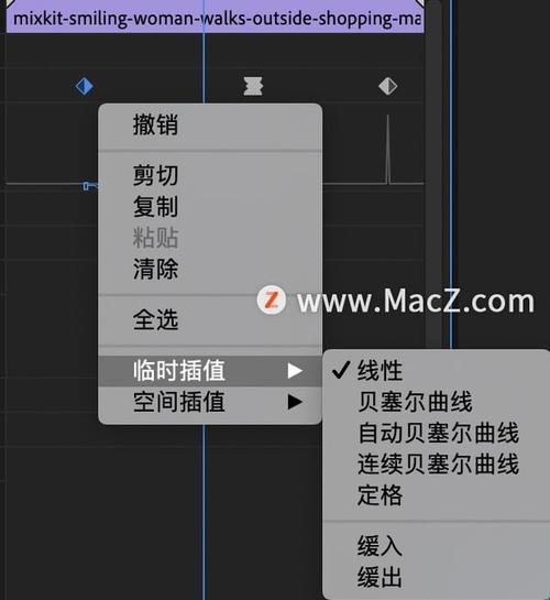 匀速度,加速度和减速度的速度变化,可调整素材的平滑度和运动轨迹