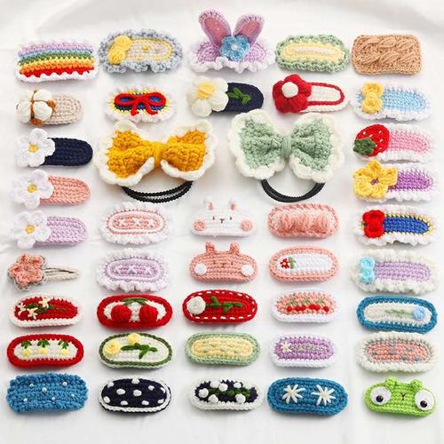 【专营店】圣诞节饰品diy毛线编织针织钩针手工发夹发饰发圈发箍发卡