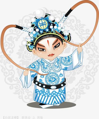 中国风中国风京剧人物简笔画卡通简笔画 伴宝网中国国粹京剧中国风