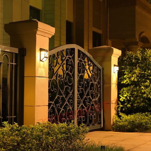 太阳能灯户外花园别墅装饰灯家用乡村院子围墙大门柱子庭院壁灯 太阳