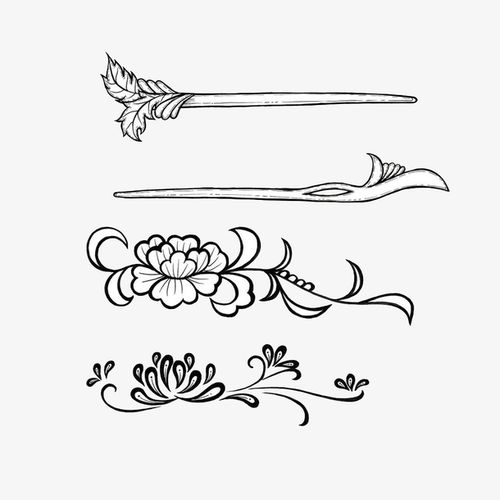 手绘古风发簪花样