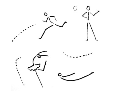 人物头像的画法 不同的脸形可用不同的几何形表现,加上适当的直,弧