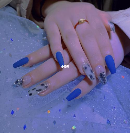 蓝色系列美甲97春夏必做美甲炒鸡显白7815_美甲
