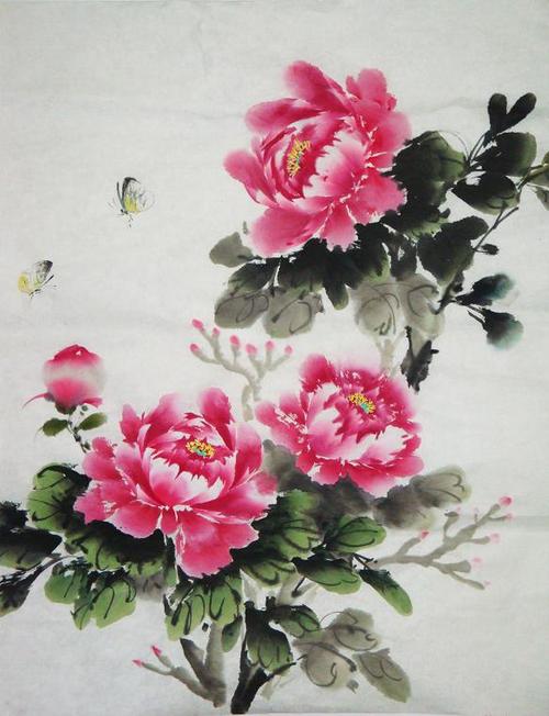 中国画教程:牡丹