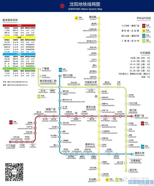 沈阳地铁10号线2020最新运营时刻地铁线网图