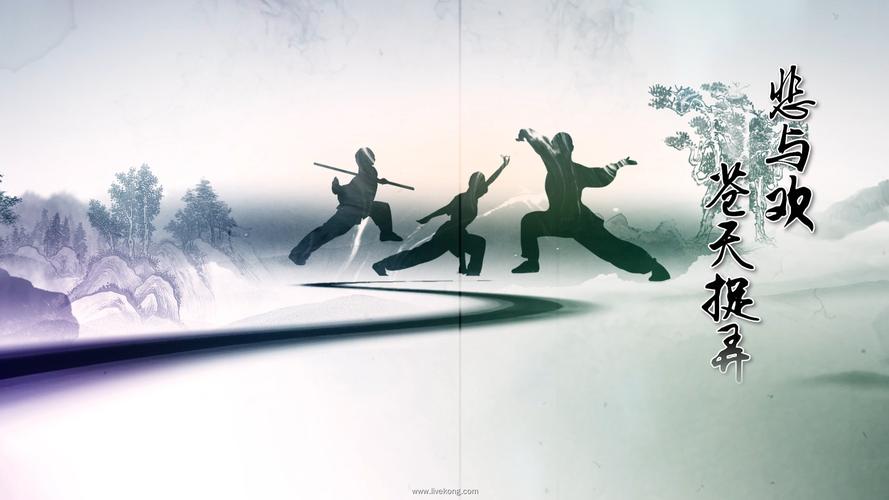 水墨中国风中国功夫刀剑如梦led大屏视频背景