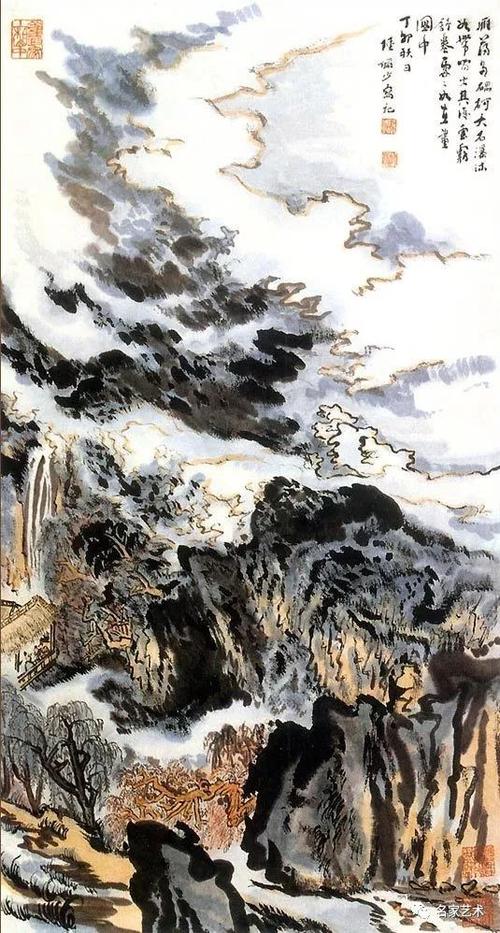 【名品视界】陆俨少书画作品欣赏_山水画