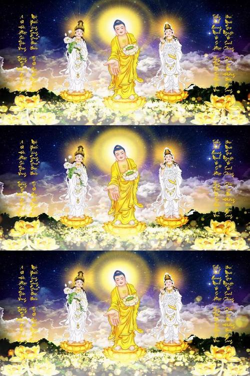 佛光普照佛祖宗教动态背景素材18