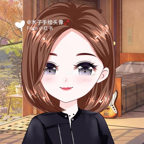 手绘低调精致女人头像气质优雅的素颜妆