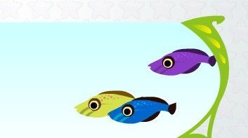 斑马鱼卡通简笔画