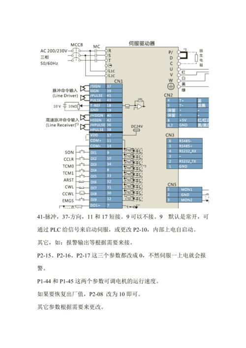台达伺服b2系列接线方法