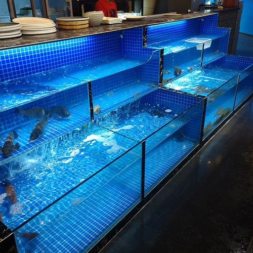 海鲜鱼池鱼缸商用玻璃贝类生鲜超市饭店酒店鱼缸