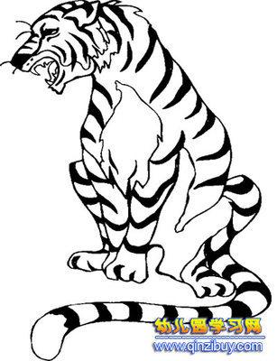 老虎的简笔画幼儿故事