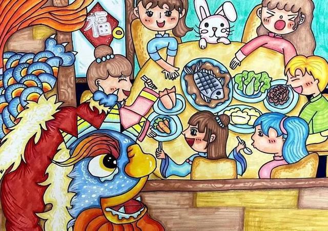 提画笔绘文明 传统节日系列绘画创作独特又新颖