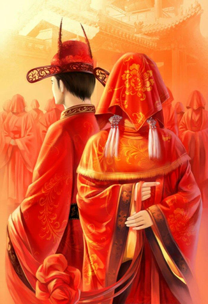 求漫画古风结婚图,唯美的,两个人,在线等,急急急!越多越好!