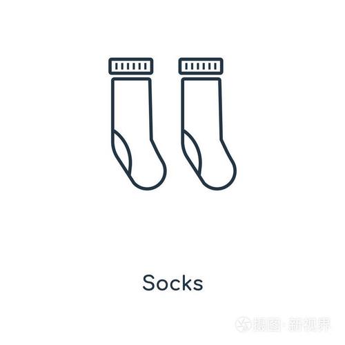 袜子图标隔离在白色背景.