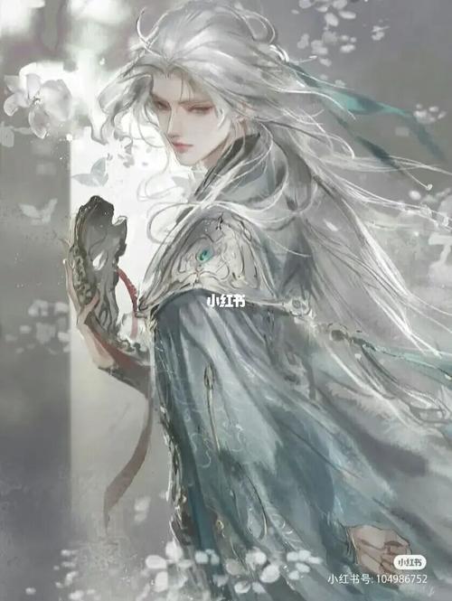 古风白发美男_古风_素材_素材其他