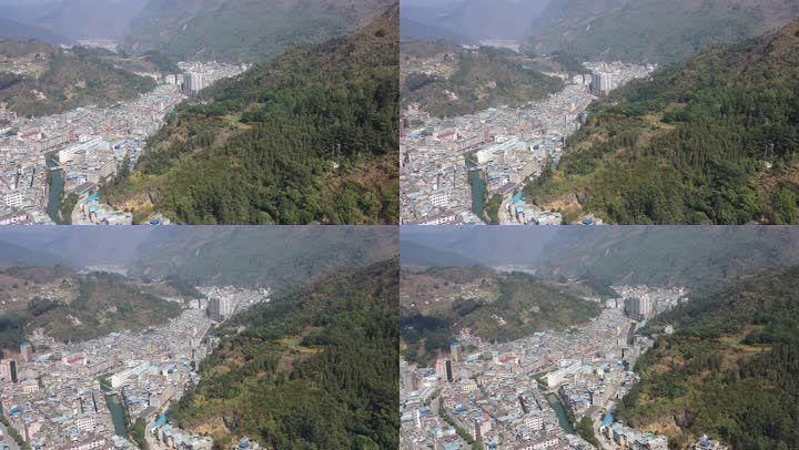 那坡县航拍广西那坡县那坡县风景广西小县城