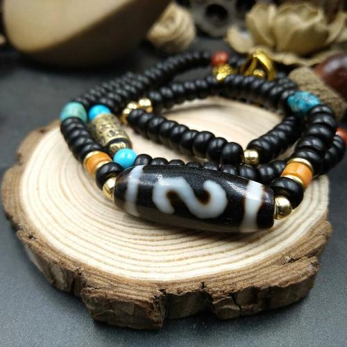 金钩天珠,寓意,招财纳福.