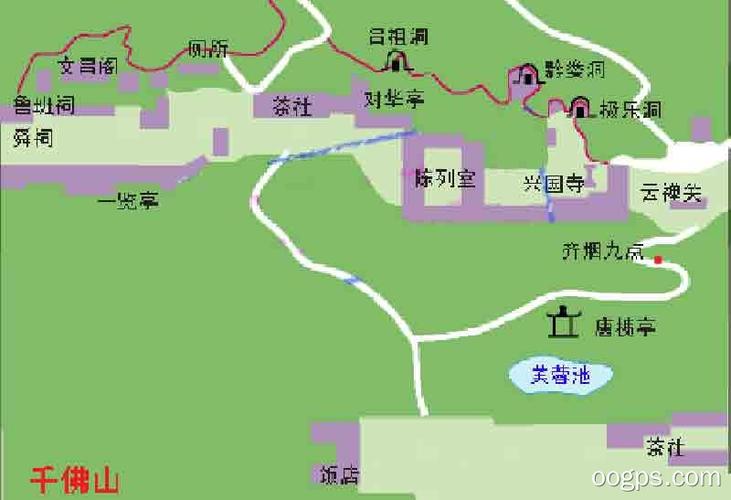 千佛山导游图--旅游地图