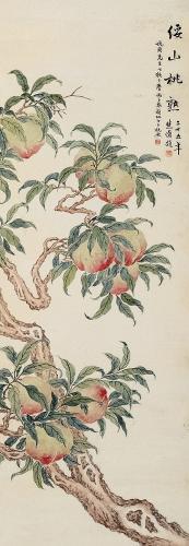 施调赓对联立轴水墨纸本