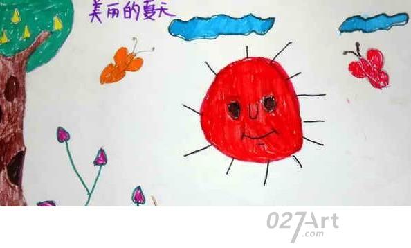 儿童画夏天的图画:美丽的夏天_水彩画【最新关于夏天的儿童画】