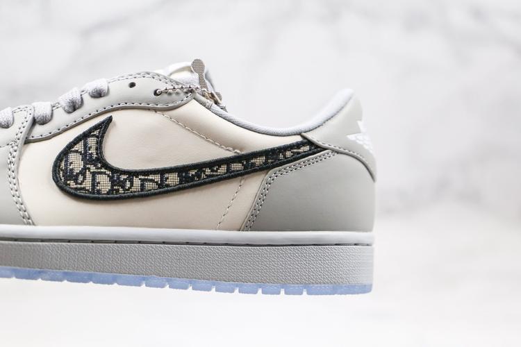 乔丹air jordan 1 x dior纯原版本迪奥联名款低帮aj1白灰色原厂吸磁