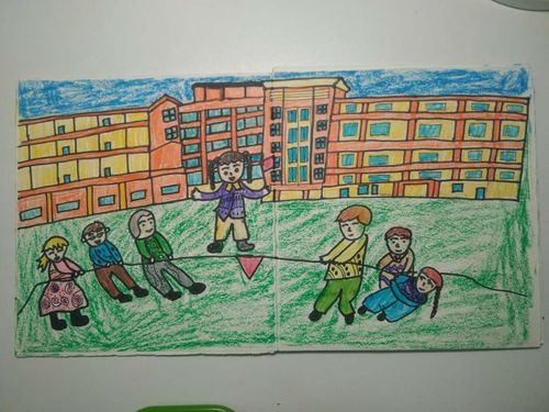 战"疫"(二)小小画笔·念校园————黄河路第一小学幻彩儿童画社团