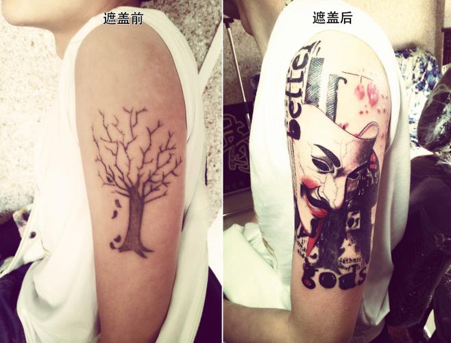 修改纹身 遮盖纹身 v字仇杀队纹身