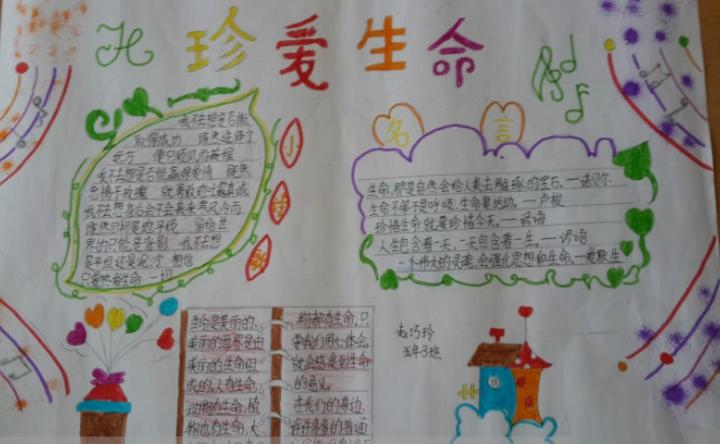 生命是宝贵的,关于珍爱生命的手抄报 珍爱生命手抄报