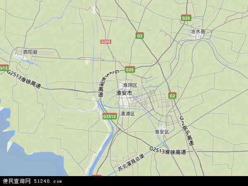 淮安市地形图 - 淮安市地形图高清版 - 2016年淮安市地形图