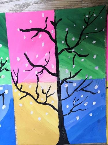 水粉班作品四季