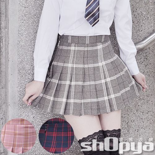 大尺码 三色 格子学生裙 经典百褶裙 jk制服裙 苏格兰格子裙 大尺码