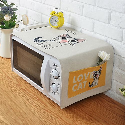 卡通可爱微波炉罩格兰仕烤箱盖布盖巾防油防尘布艺罩厨房装饰收纳