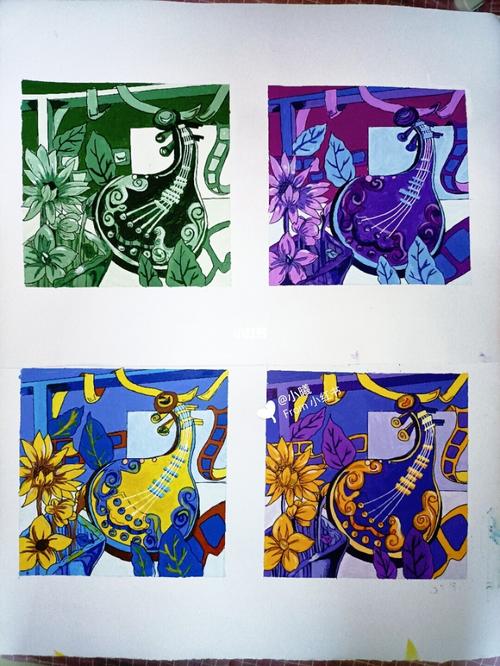 色彩构成_色彩构成_对比色_视觉传达设计_人文_绘画