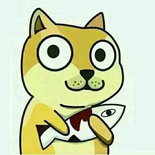 doge抱咸鱼的卡通头像