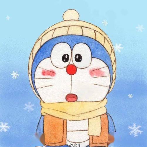一组糖果味儿的哆啦手绘小头像 原创哆啦a梦头像手绘水彩动漫情侣闺蜜