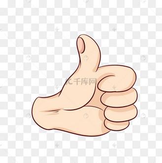 手势大拇指真棒姿势插画