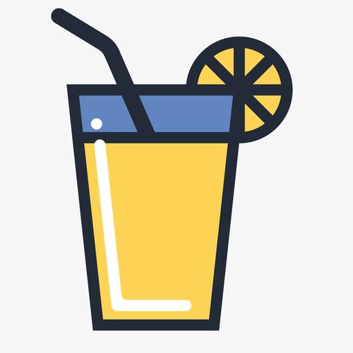 卡通果汁设计矢量图