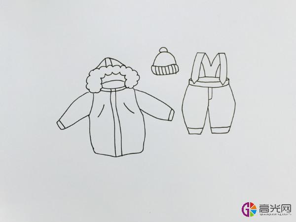 幼儿冬季服饰简笔画
