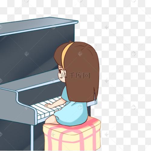 弹钢琴的小女孩