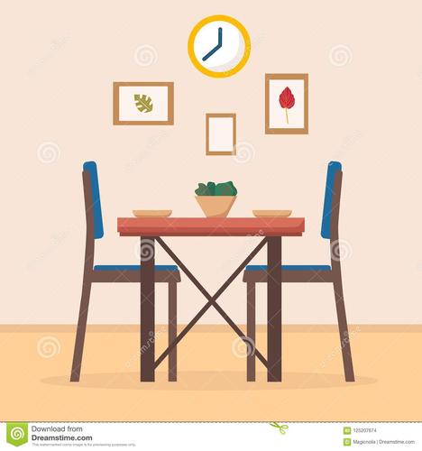 chairs cartoon dining room sign
