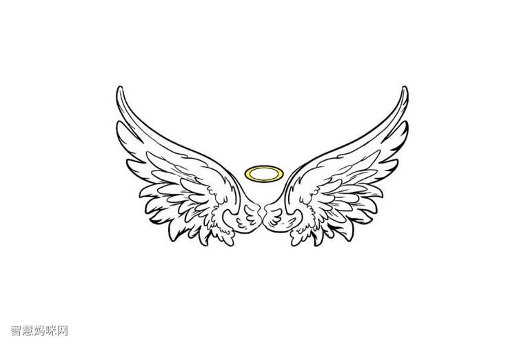 天使的翅膀怎么画
