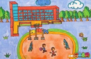 向往的小学儿童简笔画